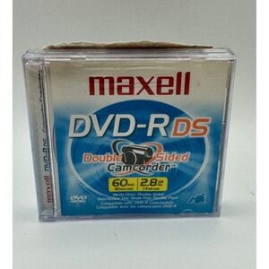 Maxell DVD-R DS Double Sided Camcorder 2.8GB 60min 8cm Blank Discs 2 Pack New